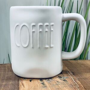 NWT Rae Dunn Gorgeous Unique Rare White off / Bone Ceramic Matte Mug